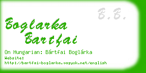 boglarka bartfai business card