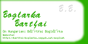 boglarka bartfai business card
